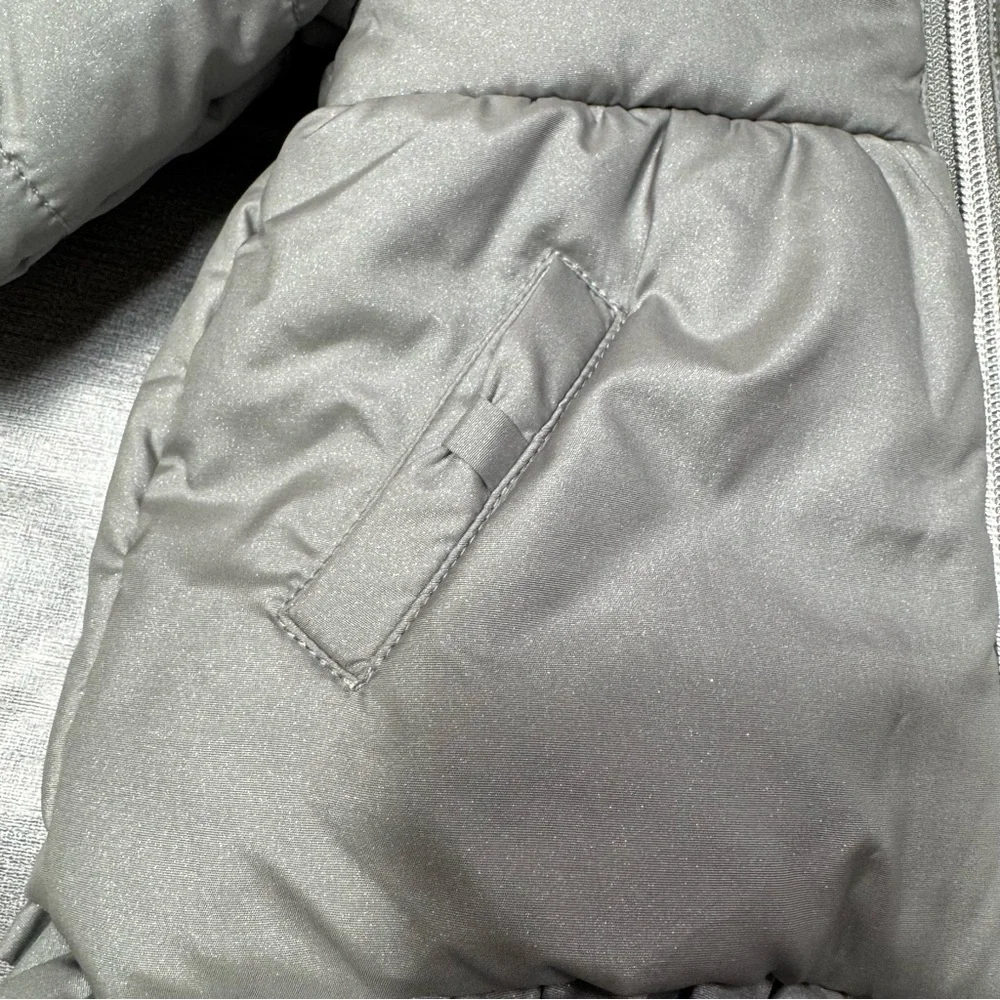 NWT New 3 Pommes Baby Girl Grey Parka Jacket Made In France Size 3/6 Months